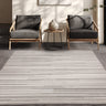 Asiatic London Camber Stripe Grey Natural Traditional Textured Striped Flatweave Rug - X-Large 200x290 cm (6'7"x9'6")