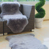 Origins Genuine Animal Fur Grey Wool Sheepskin Shaggy Textured Rug - Single 65x95 cm (2'x3'1")