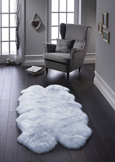 Origins Genuine Animal Fur Soft Duck Egg Wool Sheepskin Shaggy Textured Rug - Quad 105x160 cm (3'5"x5'3")