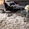 Plush Plain Shaggy High Pile Thick Silky Fluffy Soft Hand Woven Sand Beige Natural Rug - Medium 120x170 cm (4'x5'6")
