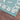 New Terrace Dragonfly Aqua Blue Polypropylene Bordered Modern Rug