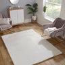 URCO Luxe Faux Fur Super Ivory Shaggy Textured Plain Rug - X-Small 60x100 cm (2'x4')