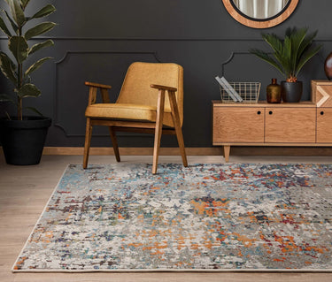 Colores Cloud Everest CO11 Multi Coloured Polypropylene Abstract Flatweave Rug - Large 160x230 cm (5'3"x7'7")