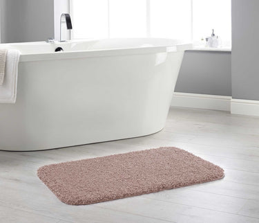 Dip and Drip Buddy Nude Pink Washable Non-Slip Polypropylene Shaggy Bath Mat - Rectangle 50x80 cm