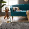 Esselle Larissa Charcoal Grey Washable Non-Slip Polypropylene Shaggy Hallway Runner Rug - Small 80x120 cm (2'6"x4')
