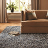 Origins Rocks Tubular Pile Shaggy Hand Woven Wool Long Pile Rugs in Grey 160 x 230 cm