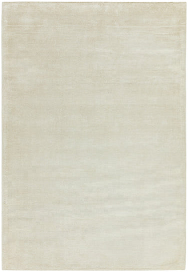 Reko Modern Contemporary Plain Hand Woven Viscose Silky Putty Cream Rug - Small 100x150 cm (3'4"x4'11")