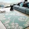 Asiatic London Matrix MAX12 Devore Contemporary Tufted Blue Wool Viscose Abstract Geometric Rug - Small 80x150 cm (2'6"x5')