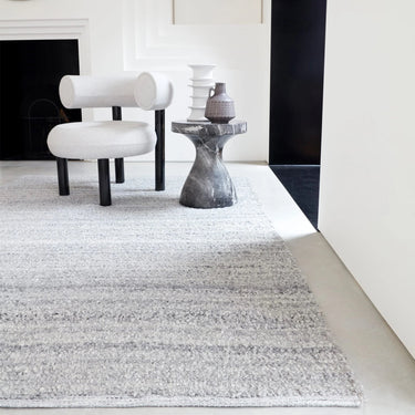 Abbus Boucle Hand Woven Flatweave Modern Plain Rug in Steel Grey - Medium 120x170 cm (4'x5'6")