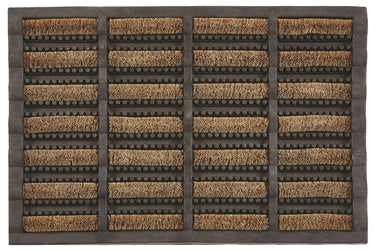 Coir Mud Dirt Scraper Eco-Friendly Latex Backing Natural Black Doormat 40x60 cm