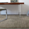 Asiatic London Kuza Stripe Soft Silky Velvety Khaki Polypropylene Abstract Textured Distressed Rug - Small 80x150 cm (2'6"x5')