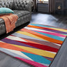 Shard Modern Geometric Hand Woven Carved Wool Vibrant Multi Colours Rug - Small 80x150 cm (2'6"x5')