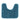 Hug Rug Buddy Teal Blue Washable Non-Slip Polypropylene Shaggy Bath Mat - Pedestral 50x45 cm