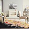 Prismatic PRS21 Hand-Tufted New Zealand Wool and Silk Swirling Pattern Black Multicolour Rug - 114 x 175 cm (3'9"x5'9")