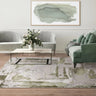 Asiatic London Stellar ST08 Marbled Beige Green Polypropylene Abstract Textured Rug - Small 80x150 cm (2'6"x5')