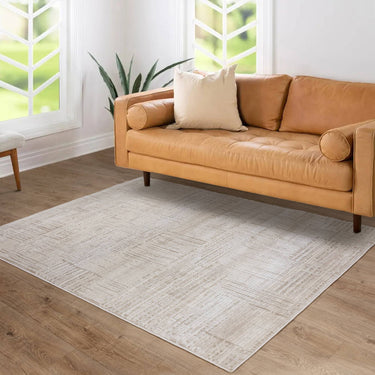 Asiatic London Axel AX01 Chevron Cream Beige Polypropylene Textured Scandi Rug - 80x140cm (2'6''x4'7'')