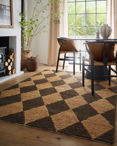 Diamond Natural Brown Hand-Braided Jute Rug - Medium 120 x 170 cm (4'x5'6")