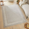 Olivia OLI102 Framed Border Rug in Cream Beige - 240 x 300 cm (7'10"x9'10")