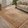 Grand Heritage GH101 Medallion Million Point Classic Cream Beige Polypropylene Persian Oriental Rug - Small 80x150 cm (2'6"x5')