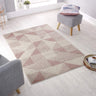 Urban Blush Pink Geometric Triangle Pattern Rug 100x150 cm