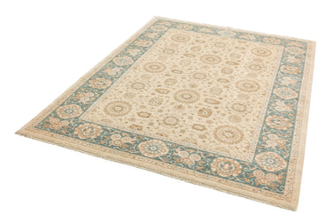 Asiatic London Chobi Beige Green Wool Cotton Persian Traditional Rug 130x190 cm