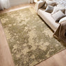 Oren Moss and Cream Soft Silky Modern Abstract Rug - Small 80x140 cm (2'6"x4'7")