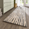 Woodweave Ivory/Charcoal Modern Woodgrain-Inspired Pattern Rug - Runner 67x200 cm (2'2"x6'7")