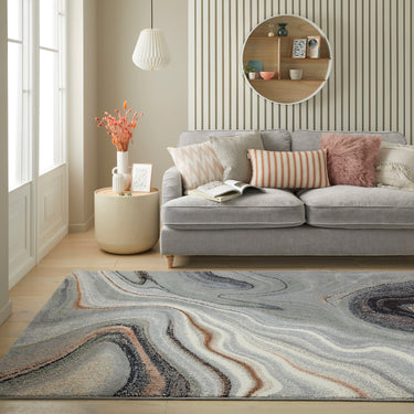 Consept Looms Amara AMA104 Onyx Granite Stone Patterns Sage Green Handmade Jute Abstract Rug - X-Large 200x290 cm (6'7"x9'6")