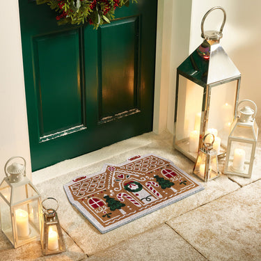 Printed Coir Gingerbread Cottage Door Mat 45 x 75 cm