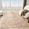 Alia 513AH Short Pile Beige Brown Polypropylene Traditional Modern Hallway Runner Rug - Runner 60x230cm (2'x7'7")