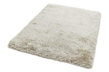 Plush Plain Shaggy High Pile Thick Silky Fluffy Soft Hand Woven Pearl White Rug - Small 70x140 cm (2'3"x4'7")