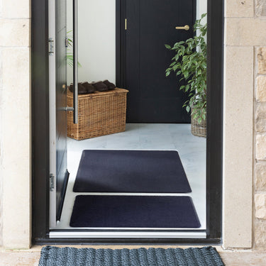 Washable Non Slip Soft French Navy Door Mat Hallway Entrance Rug - 50x75 cm (1'7"x2'5")
