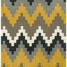 Asiatic London Matrix Cuzzo Tufted Mustard Black Grey Wool Geometric Textured Rug - Large 160x230 cm (5'3"x7'7")
