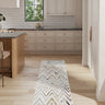 Glitz GLZ05 Chevron Silky Shimmer Multi By Abstract Geometric Textured Distressed Rug - Runner 66x229 cm (2'3"x7'6")