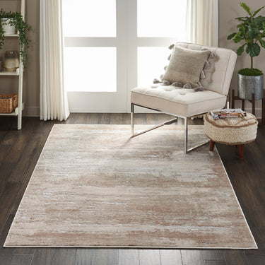 Nourison Rustic Textures RUS03 Beige Jute Polypropylene Abstract Textured Rug - Medium 120x180 cm (4'x5'11'')