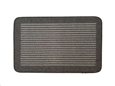 My Stain Resistant Durable Charcoal Stripe Washable Non-Slip Polypropylene Striped Doormat - 50x80cm (1'8"x2'7")