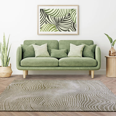 Asiatic London Mason Magnitude Swirls Silky Sage Green Traditional Abstract Modern Rug - Medium 120x170 cm (4'x5'6")