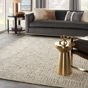 Colorado Rustic Open Weave Pattern Hand-Tufted CLR03 Wool Textured Modern Hallway Runner Rug - 114 x 175 cm (3'9"x5'9")