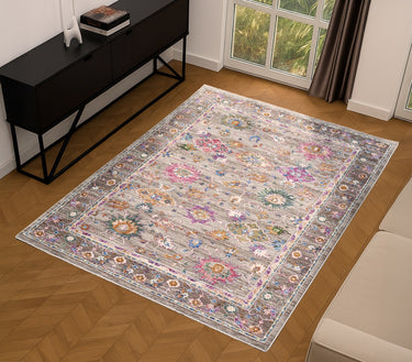 Soujorn Sierra Modern Traditional Vintage Floral Rug, Runner in Multi - Medium 120x170 cm (4'x5'6")