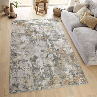 Consept Looms Liberty LIB106 Quarry Grey Multi Washable Non-Slip Modern Rug - Medium 120x180 cm (4'x6')