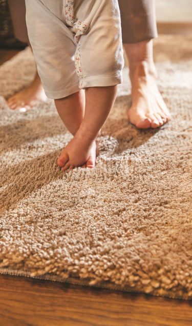 Phoenox My Lux Fluffy Anti-Slip Machine Stone Beige Washable Non-Slip Polypropylene Shaggy Rug - X-Small 60x100 cm (2'x3'4")