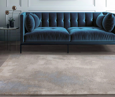Asiatic London Stellar ST05 Painterly Marbled Blue Polypropylene Abstract Textured Rug - Small 80x150 cm (2'6"x5')