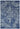 Asiatic London Nova Antique NV10 Blue Polypropylene Traditional Vintage Abstract Rug