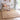 Origins Jute Natural Hand Made Stitched Scalloped Edge Peach Rug or Hallway Runner - Large 160x230 cm (5'3"x7'7")