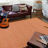 Sloan Hand Woven Flatweave Ethnic Rug or Runner in Orange - Small 100x150 cm (3'4"x4'11")