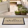 My Nylon Pattern Welcome Linear Washable Non-Slip Bordered Rug 50x75 cm
