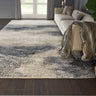 Nourison Maxell MAE06 Flint Grey Cotton Abstract Modern Rug - Medium 117x178 cm (3'10"x5'10")
