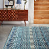 Skye SK03 Wave Blue Extra Cotton Polypropylene Geometric Striped Rug 200x300 cm