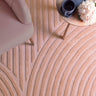 Hague Modern Hand Made Wool Rug in Blush Pink - Medium 120x170 cm (4'x5'6")