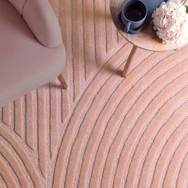 Hague Modern Hand Made Wool Rug in Blush Pink - Medium 120x170 cm (4'x5'6")